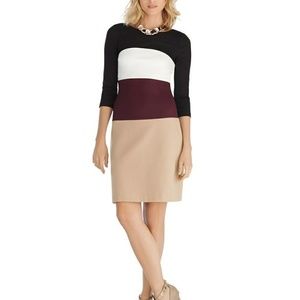 Whbm Color block Shift Dress